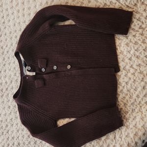 Burberry girls cashmere sweater eggplant color 18m
